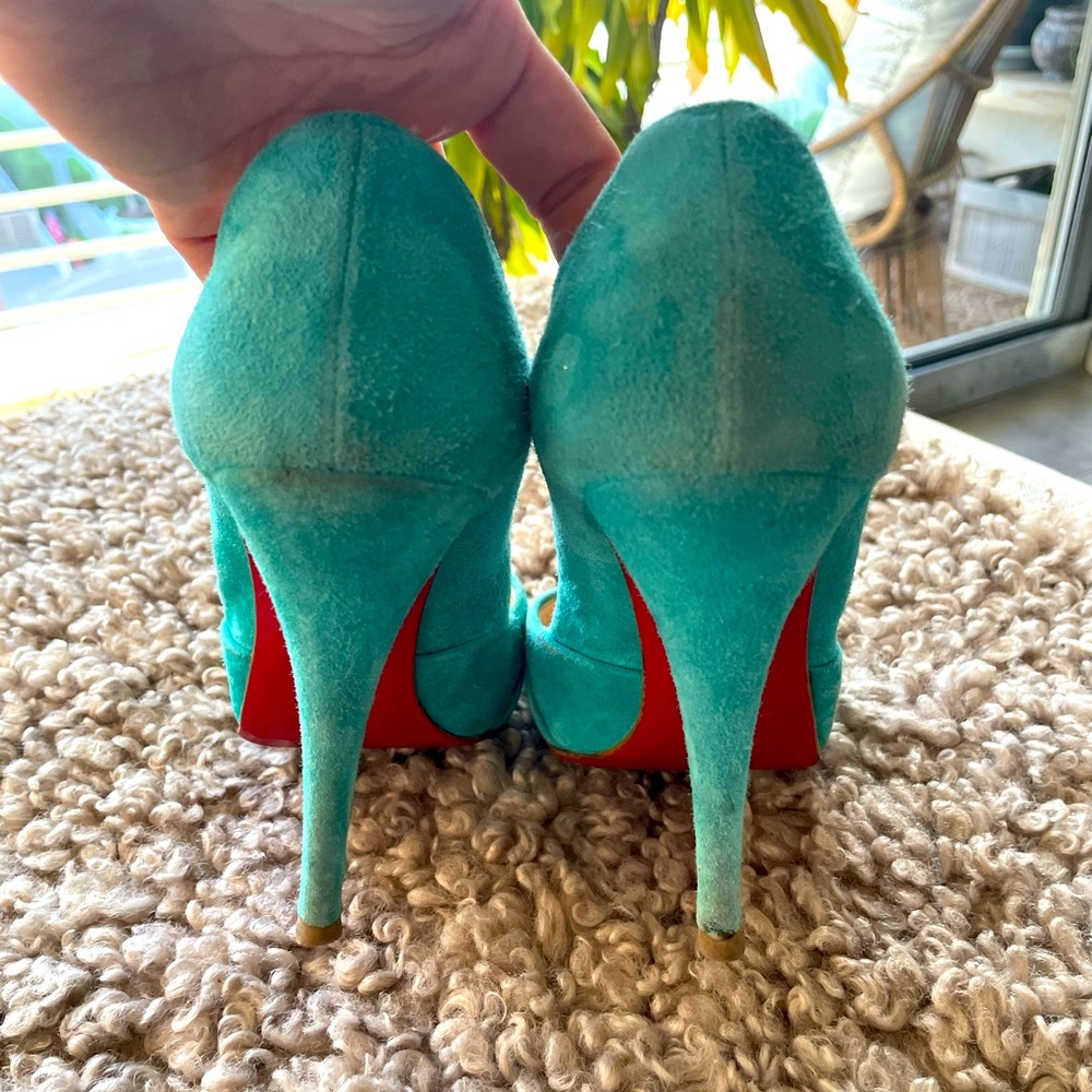 Christian Louboutin  high heels in suede leather , size 40 ( European)